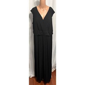NEW WITH TAGS NY Collection Womens Black Sleeveless‎ Surplice Maxi Dress 2X NWT